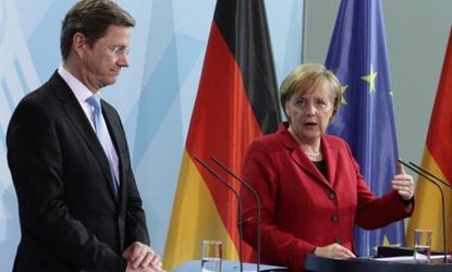 German Chancellor Angela Merkel and Vice Chancellor and Foreign Minister Guido Westerwelle announced today that they would assist in the Greek bailout.