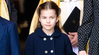 Princess Charlotte of Cambridge at the memorial service for the Duke Of Edinburgh at Westminster Abbey on March 29, 2022