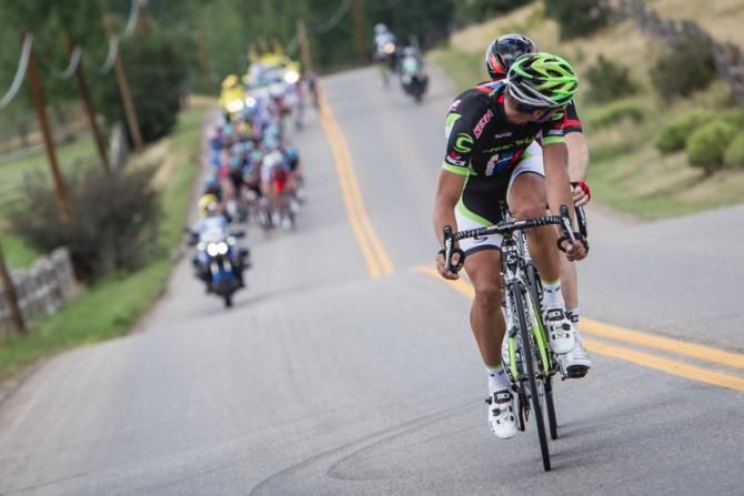Peter Sagan (Cannondale) looks back to check the gap he put on the field after an attack.
