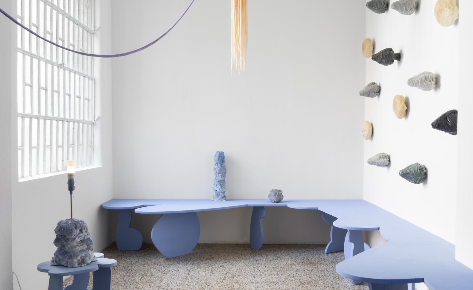 Marsell Paradise: Installation view of ‘Alcove’ by Matylda Krzykowski, with work by Miriam Wierzchoslawska