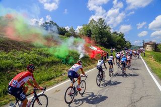 Italian fans salute on stage ten of the 2016 Giro d'Italia