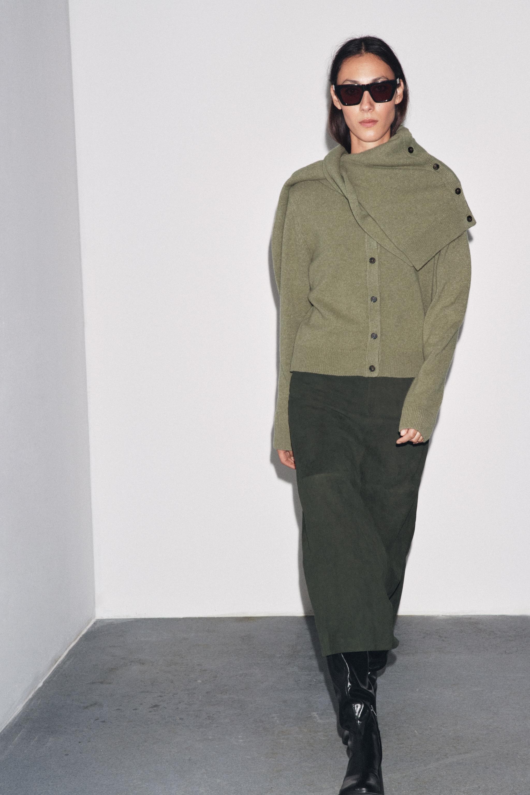 A model wears a look from Zara.