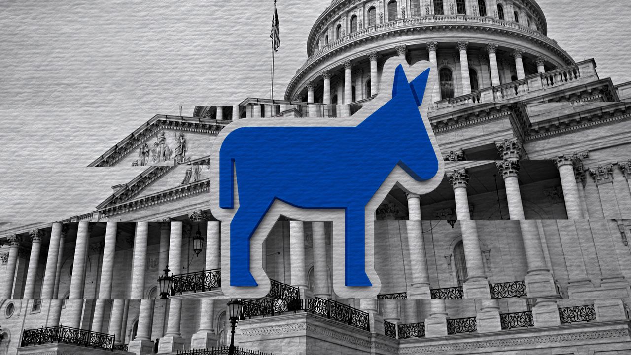 A donkey, the unofficial symbol of the Democratic Party.