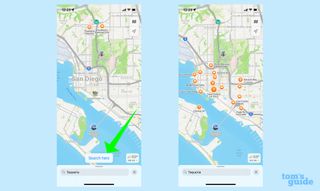 Search Here button in iOS 18 Maps