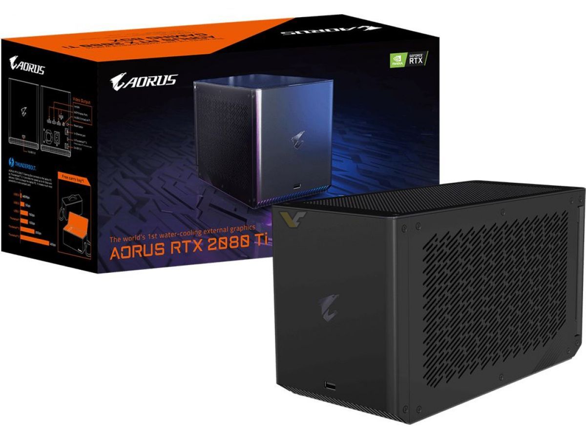 Aorus Squeezing RTX 2080 Ti, Liquid Cooling Into Latest eGPU Dock