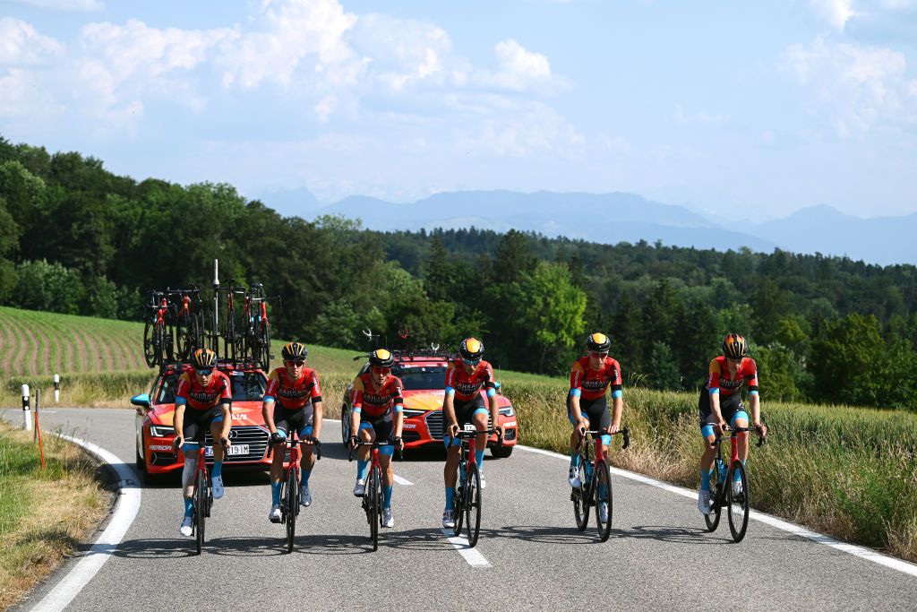 Bahrain Victorious led the tributes to their teammate on Friday&#039;s neutralised ride