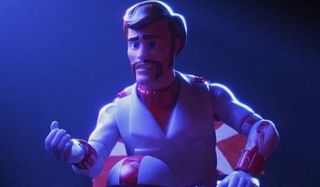 Toy Story 4 Duke Caboom lays down his tragic story in somber lighting