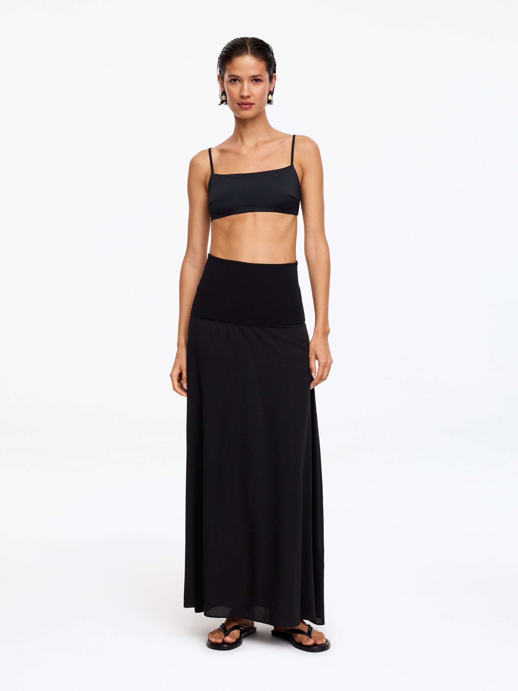 Flowy Maxi Skirt &amp;ndash; Black &amp;ndash; Women &amp;ndash; Arket Gb