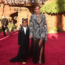 hollywood, california july 09 editors note retransmission with alternate crop blue ivy carter l and beyonce knowles carter attend the world premiere of disneys the lion king at the dolby theatre on july 09, 2019 in hollywood, california photo by alberto e rodriguezgetty images for disney