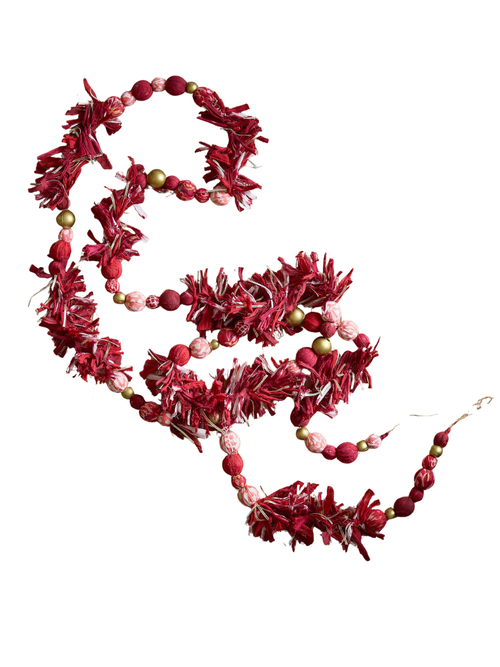 Remnant Fabric Beaded Garland