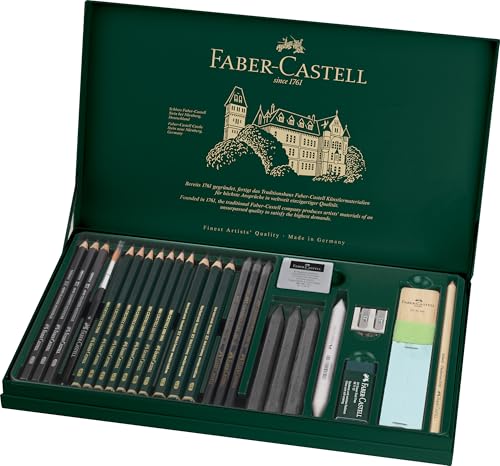 Faber-Castell Pitt Graphite 26-Piece Large Tin Professional Quality Set in a Metal Case