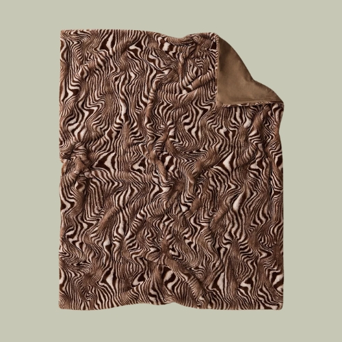 Urban Outfitters, Animal Print Faux Fur Throw