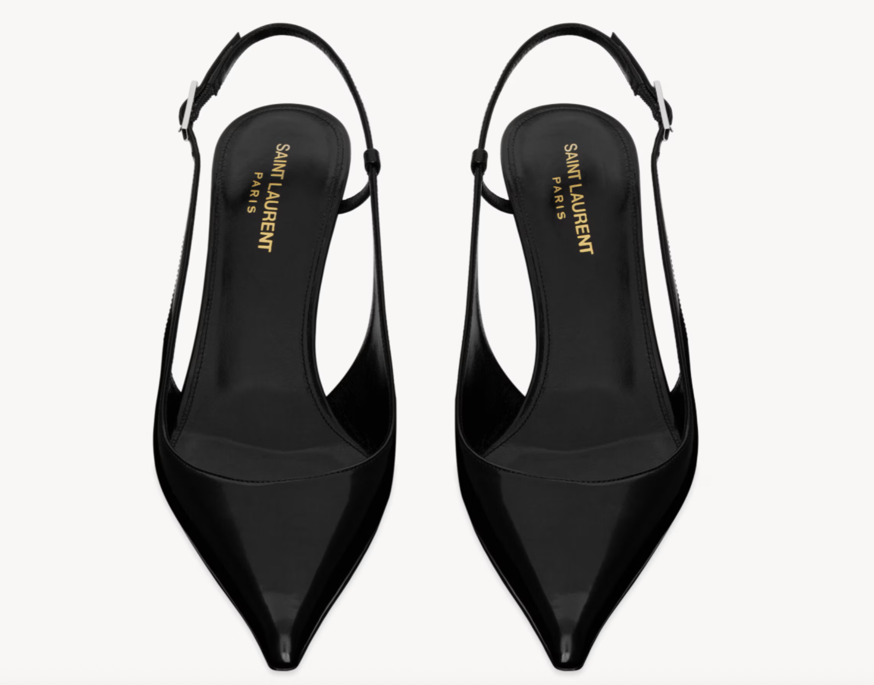 YSL VENDOME slingback pumps in glazed leather