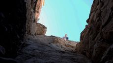 A massive trench is actually an ancient moat built into the bedrock.