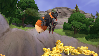 A bee from World of Warcraft: The War Within hovers ominously above its hive.