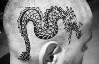 Linework dragon tattoo