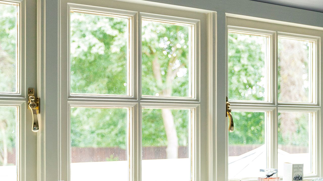 small window in bathroom 