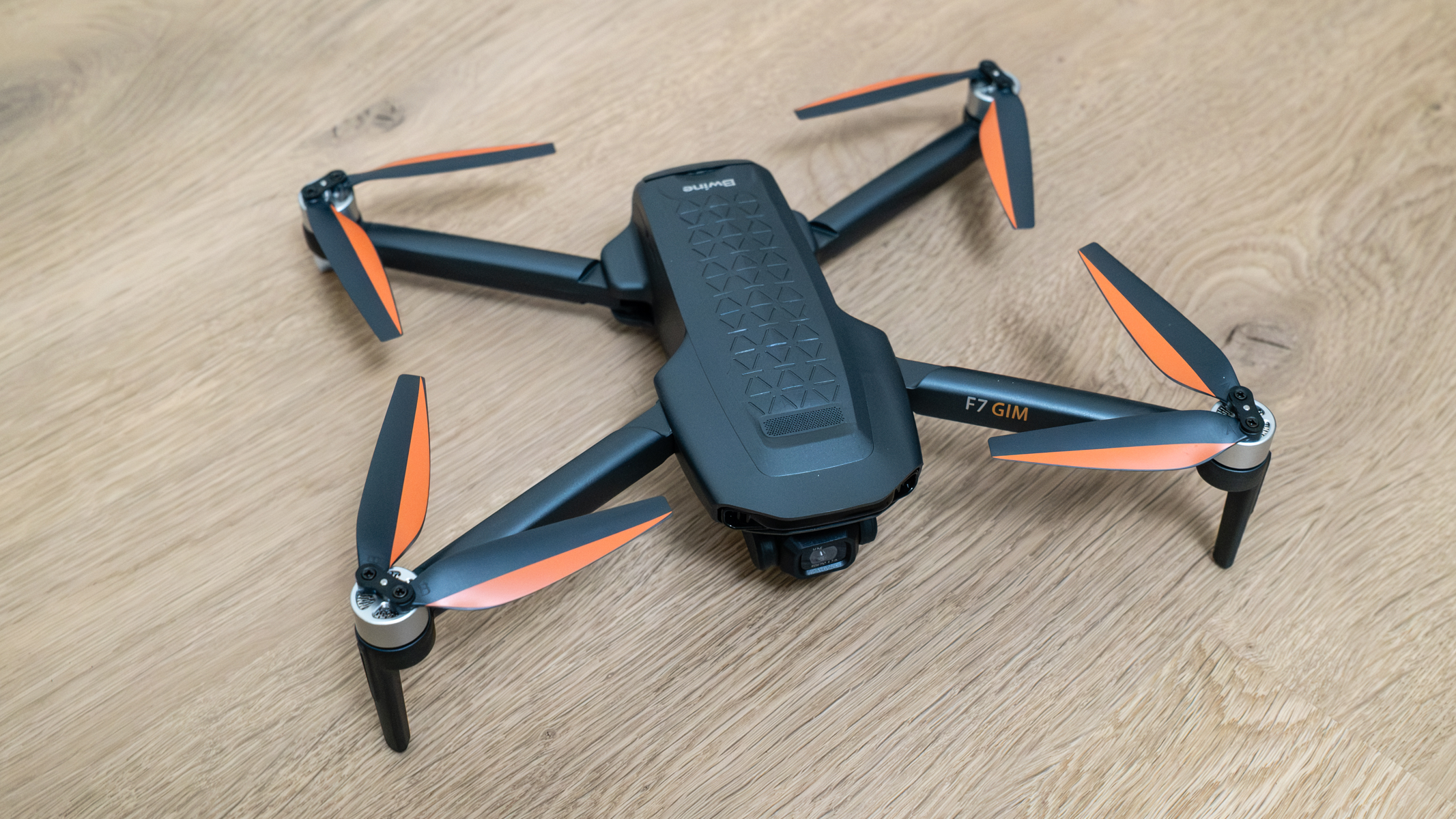 Bwine F7GIM unfolded ready for flight front top view