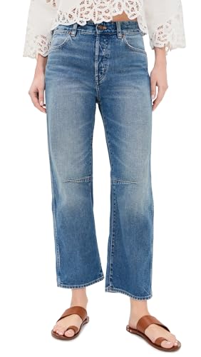 Madewell Women's the Darted Barrel Leg Jeans, Retro Bright Wash, 31