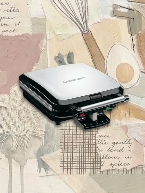 4‑slice Belgian waffle maker