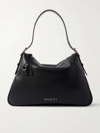 Gg Emblem Leather Shoulder Bag