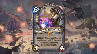 Hearthstone Reno the Relicologist Mage Card Legendary