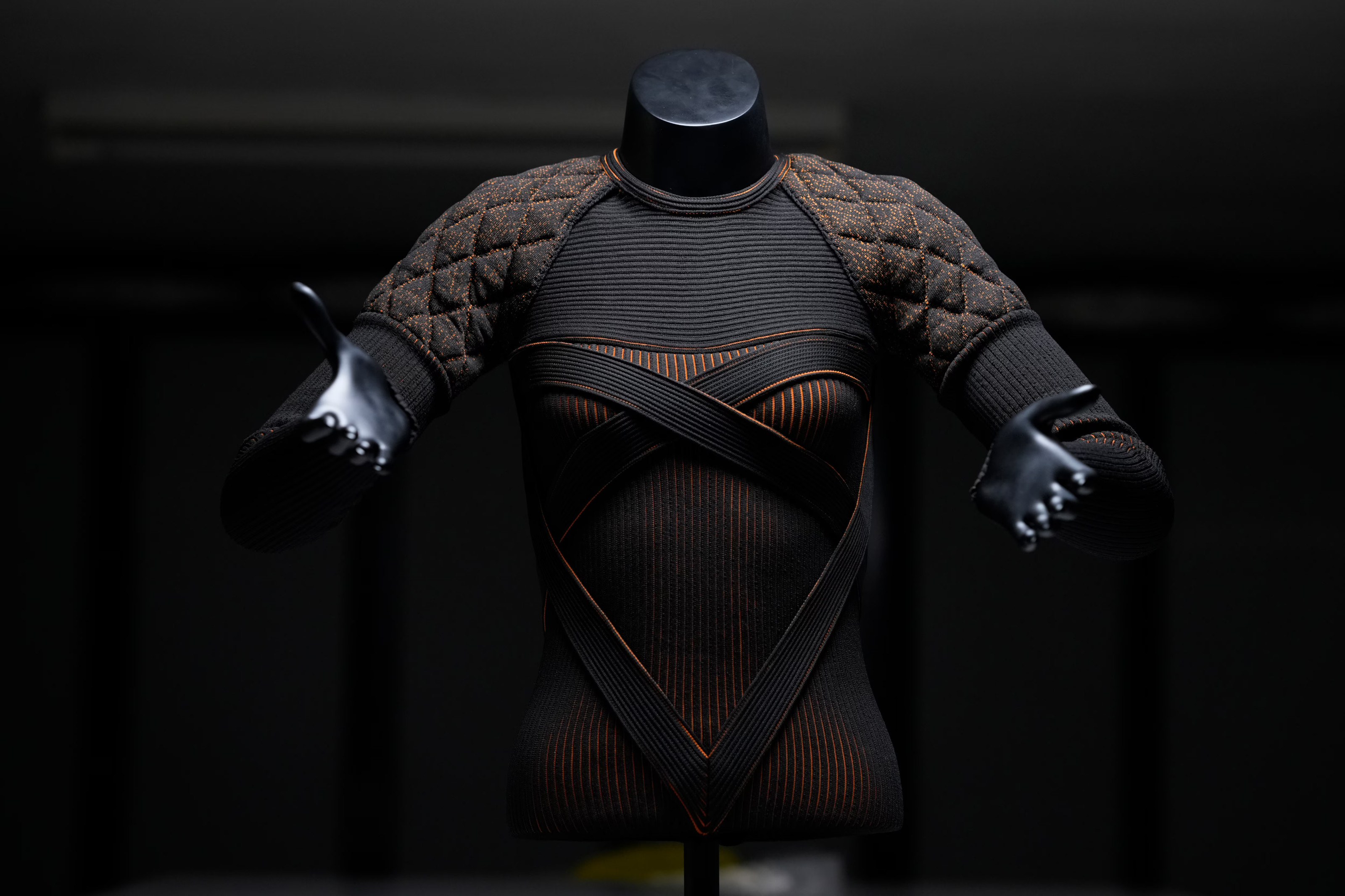A prototype garment created using Cupra&#039;s adaptive knitting process
