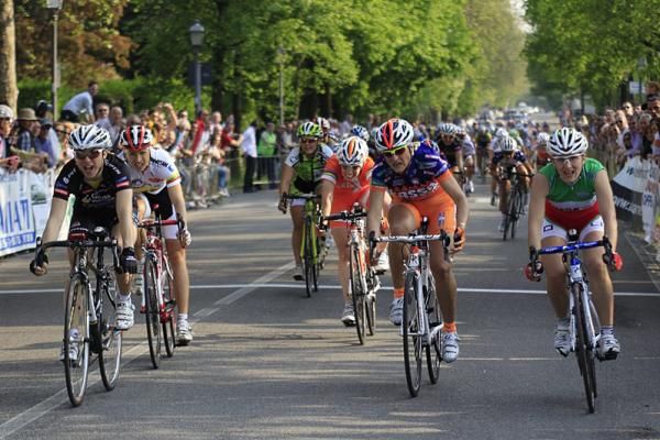 It was a close finish, with Monia Baccaille (far right) getting the win.