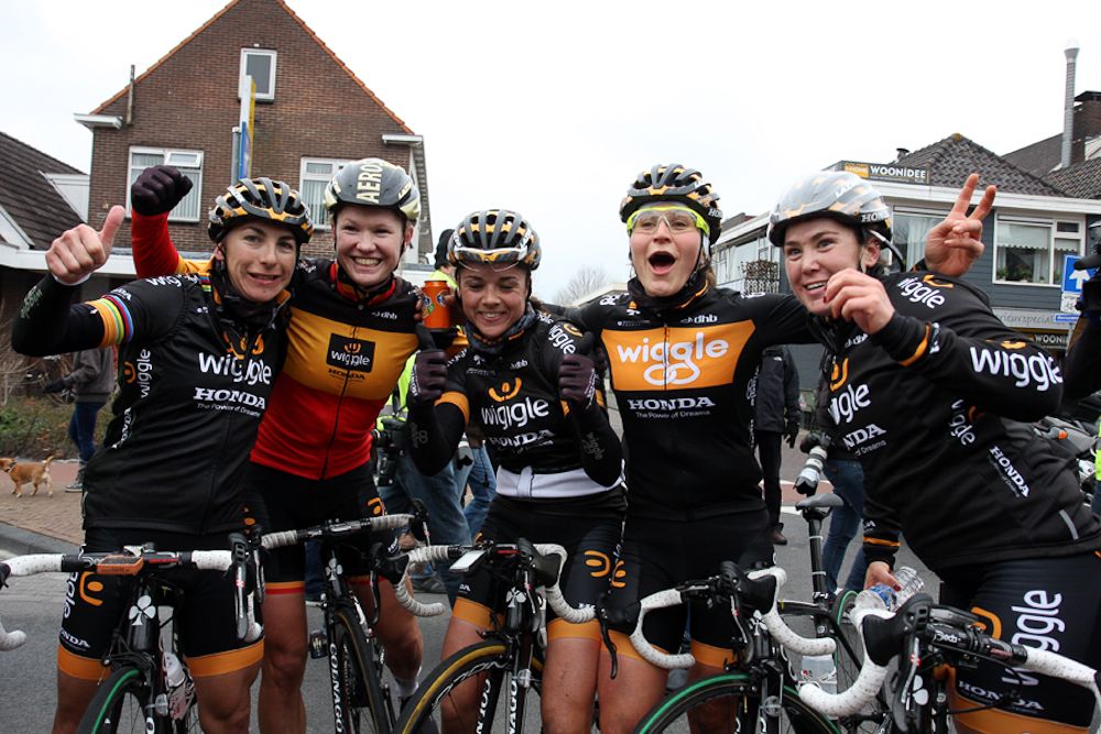 The Wiggle-Honda team was evidently happy to have won the race