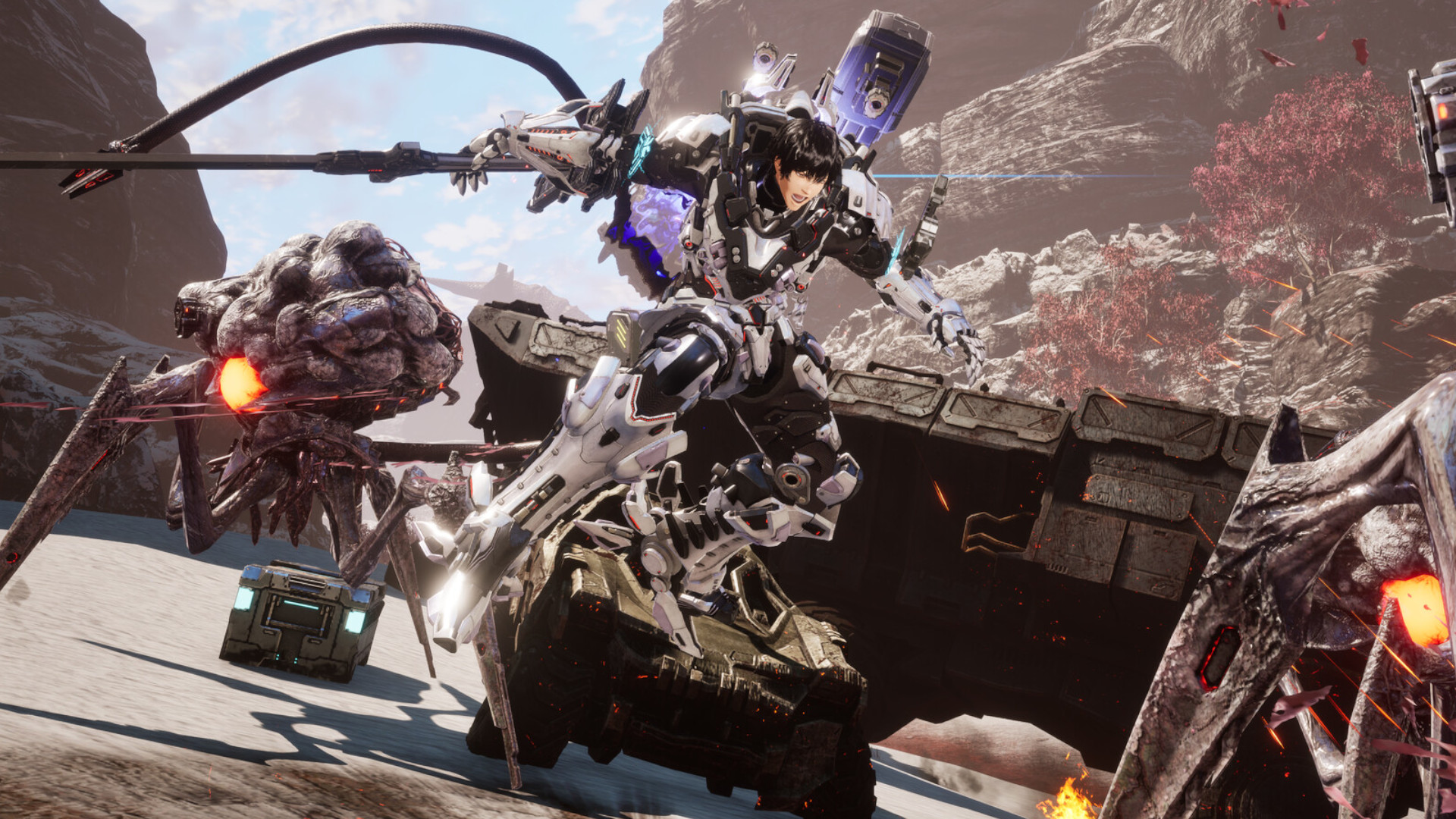 A screenshot of the upcoming PS5 game, Daemon X Machina: Titanic Scion.