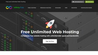 InfinityFree's homepage