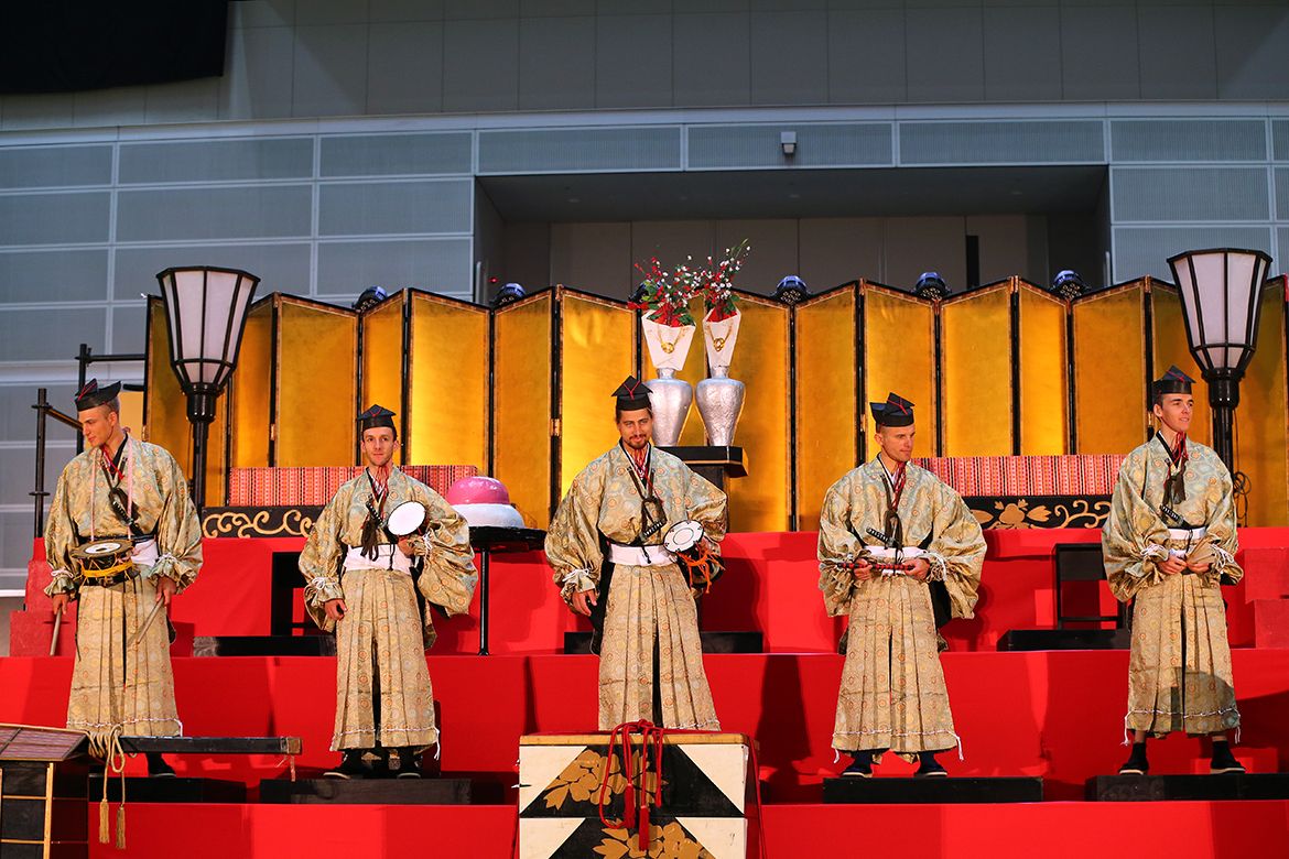 The riders presented to the audience