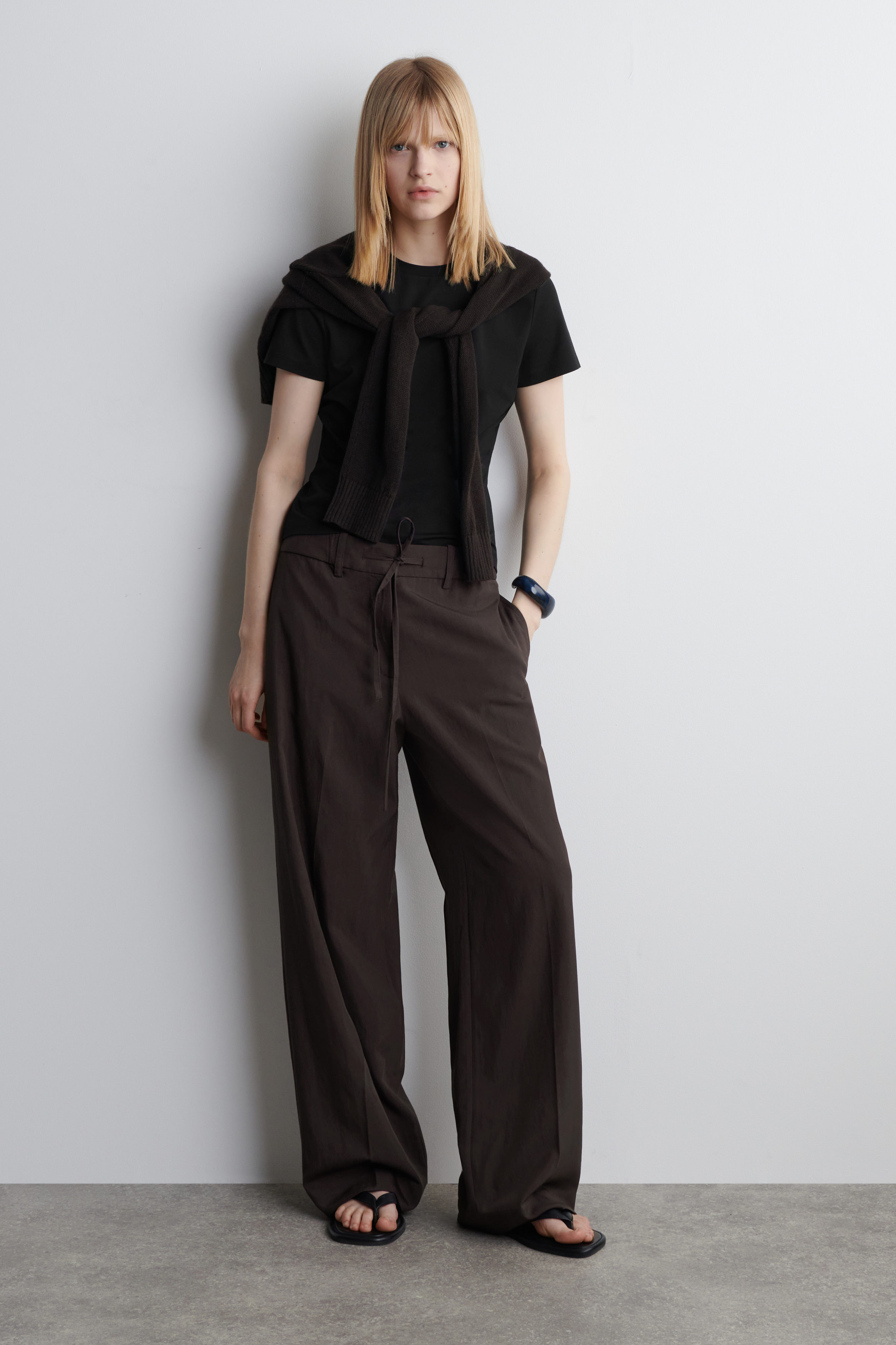 Fluid Drawstring Trousers