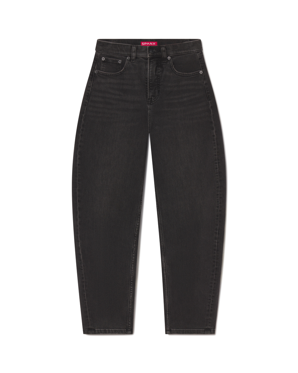 Spanx, Barrel Leg Jeans in Carbon