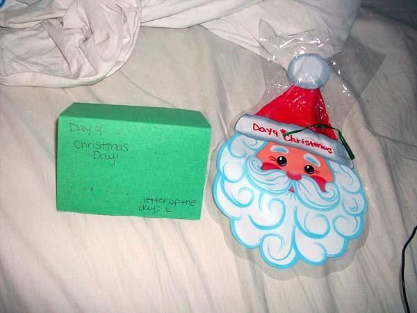 It's the letter of the day from Brooke. There is one letter per day with the number of days left until I come home sometimes include little games and funny facts to pass the time.