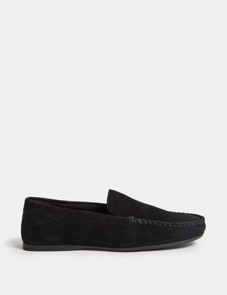 Suede Flat Loafers