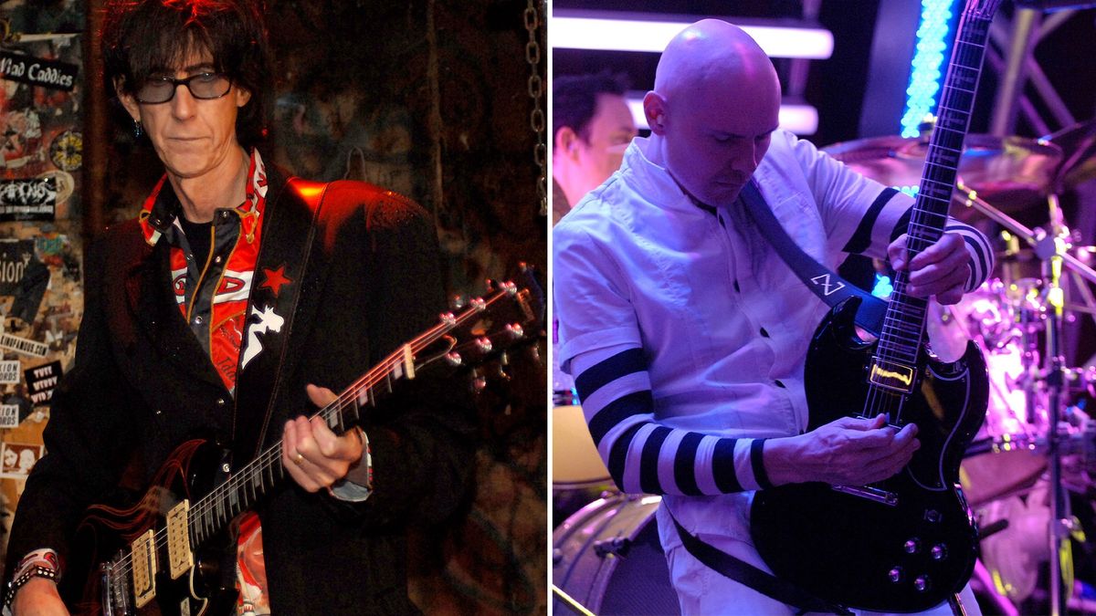 Ric Ocasek (left) and Billy Corgan perform live in the mid-2000s