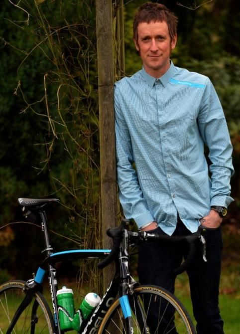 Bradley Wiggins (Sky) at a pre-Giro d'Italia press conference in Standish, England