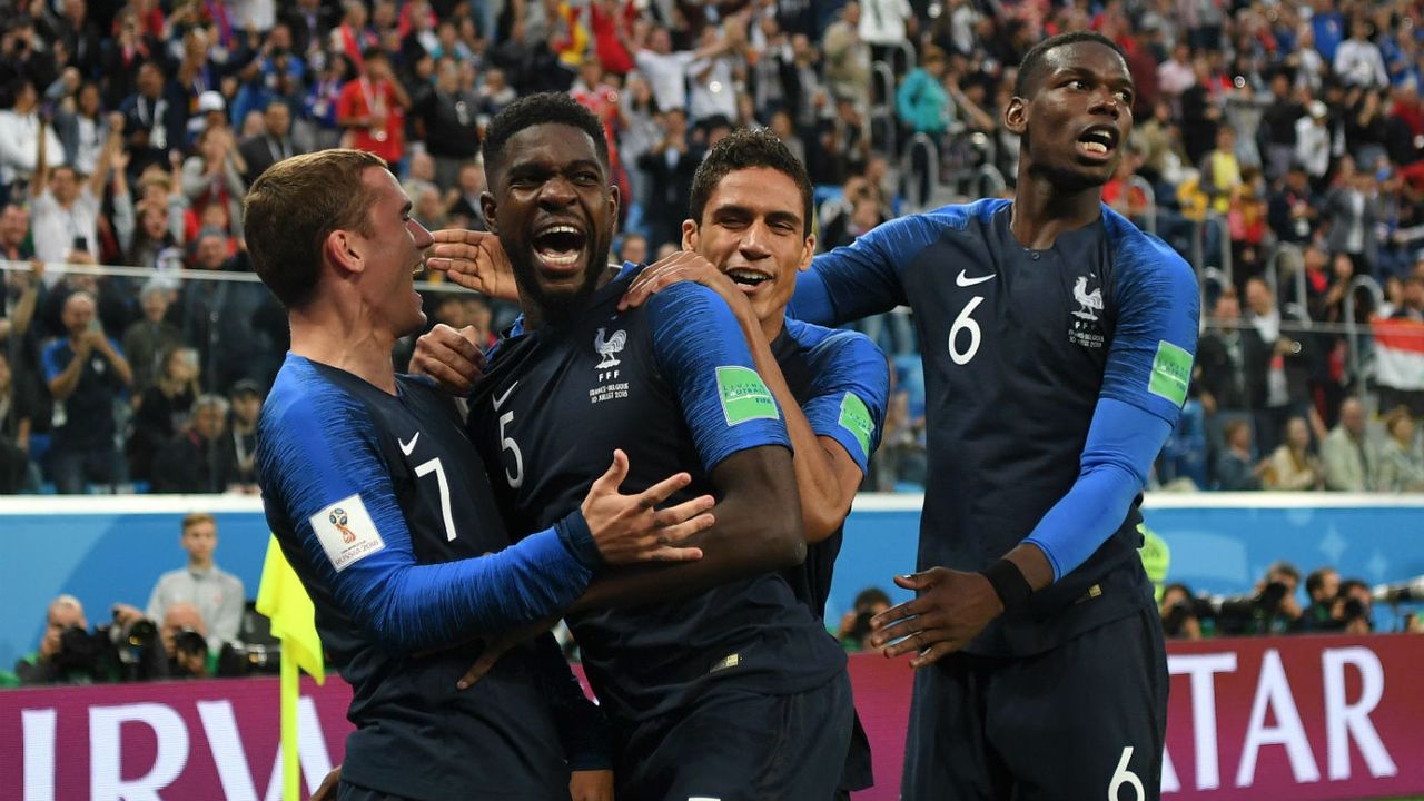 Samuel Umtiti France Belgium World Cup semi-final