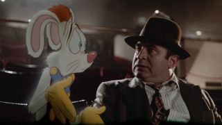 Charles Fleischer and Bob Hoskins in Who Framed Roger Rabbit