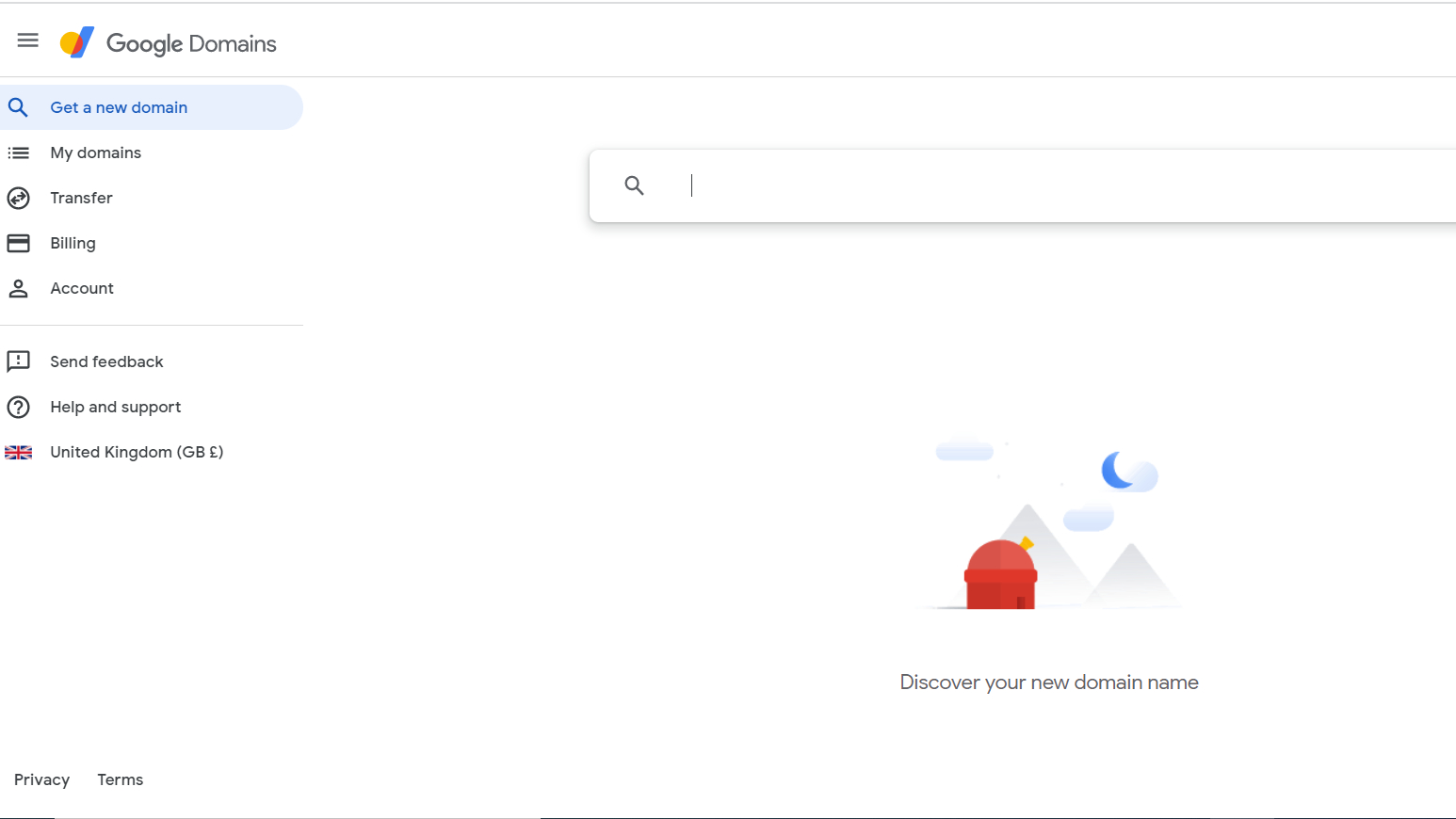 Google Domains screenshot