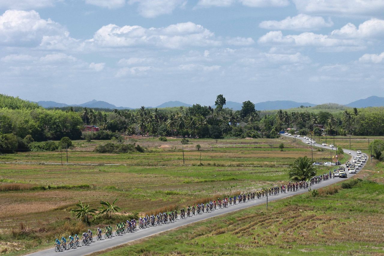 The Malaysian countryside was on display during the stage
