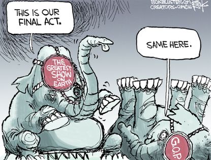 Political Cartoon U.S. GOP Final Act 2016