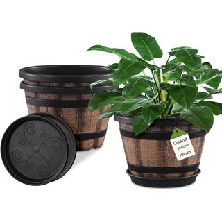 Quarut 3 Pack 10 inch Plant Pots
