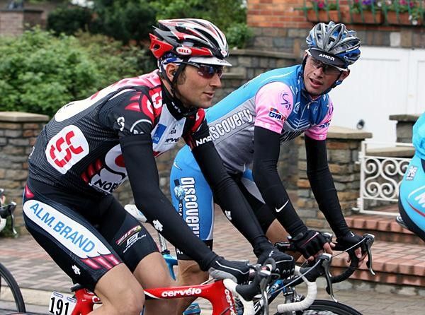 Ivan Basso (CSC) rides next to Paolo Savoldelli