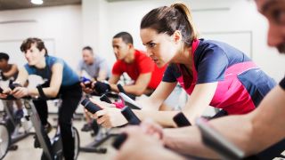 People in a spin class
