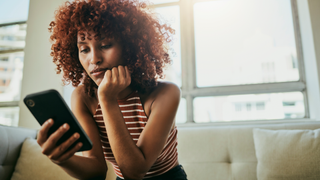 Woman using her phone