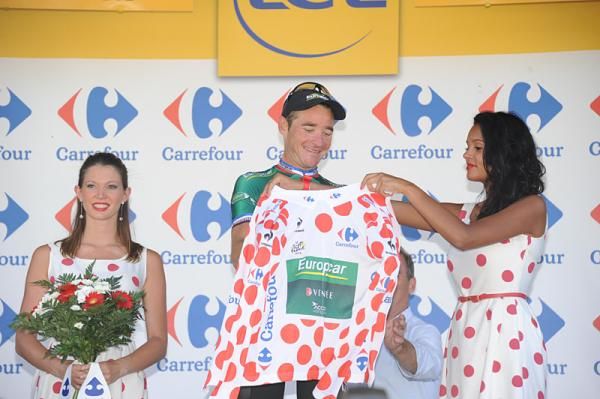 Thomas Voecker (Europcar) spent a lot of time on the podium today