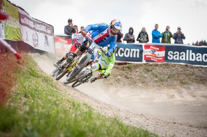 Tomas Slavik on his way to winning four cross Worlds