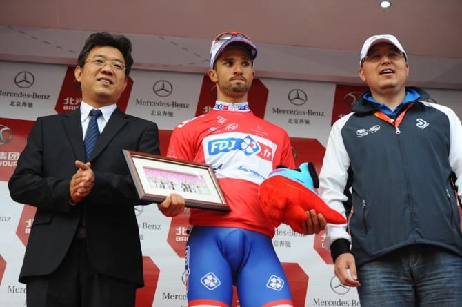 Nacer Bouhanni (FDJ) assumed the race lead in Beijing
